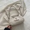 Bolso de hombro casual de moda nuevo 2026, bolso simple retro para debajo del brazo, bolso de hombro texturizado de mano para mujer