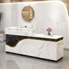 Mostrador de bar mostrador de caja escritorio de recepción escritorio de recepción de salón de belleza mostrador de caja de tienda de ropa mostrador de bar de esquina mostrador con tira de luz luminosa