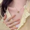 Japonês e coreano ins simples amor borboleta colar para as mulheres luz de luxo nicho design clavícula cadeia Colar de pérolas estilo frio para as mulheres