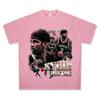 2022 Nuevo Diseño Original Vintage Camiseta de Manga Corta Estampada de Irving Estilo Retro Europeo y Americano Lavada y Desgastada para Hombre