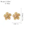 Pendientes de Perlas Incrustadas con Flores de Doble Capa Transfronterizos Europeos y Americanos, Moda de Gama Alta y Elegantes, Pendientes Populares de Flor de Perla, Frescos y Dulces