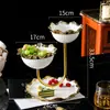 Venta al por mayor transfronteriza de Platos de Fruta Cerámicos Creativos de Lujo Ligero, Platos para Bocadillos de Té de la Tarde, Platos para Pasteles de Postre, Platos de Fruta de Dos y Tres Niveles