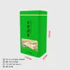 Cajas de Hojalata en Stock, Venta al por Mayor de Fabricantes, Empaque para Lata de Té 105*80*180, Caja Vacía de Media Libra, Cuadrada, Verde