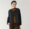 Abrigo de Lana Doble Cara Puro Lana Cuello Redondo Estilo Chanel para Mujer, Versión Corta para Figuras Pequeñas, Ropa de Abrigo de Lana de Alta Gama Sin Cachemira