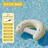 Cama inflável flutuante para água com dossel removível, sofá flutuante para exterior, alta flutuabilidade, assento flutuante inflável para adulto para uso no mar