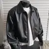 Chaqueta para Hombre, Elegante y de Alta Gama, Chaqueta Corta de Cuero, Nueva Marca de Tendencia Resistente Estilo Americano, Chaqueta de Motocicleta para Hombre, Abrigo de Primavera