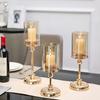 Candelabro de estilo europeo, adornos ligeros de lujo para cenas románticas a la luz de las velas, suministros para arreglos de ambientes, mesa de comedor nórdica occidental para el hogar