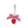 Mini Neceser Estilo Coreano, Billetera para Monedas, Colgante de Moda, Agenda Fashion, Lápiz de Cejas de Cereza Realista, Colgante de Labial