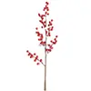 Decoración Fruta Roja Decoración Sala de Estar Arreglo Floral Baya Roja Fruta de la Suerte 6 Tenedores Acebo Artificial Fruta de la Suerte