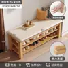 Banqueta para cambiarse los zapatos de madera maciza para la entrada del hogar, un zapatero simple con asiento, zapatero y banco integrados, banco largo de estilo chino para pasillo