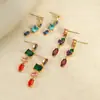 NIMAI Venda Direta Transfronteiriça Nicho Luxo Leve High-end Brincos Novos Brilhantes Cravejados com Zircônia Exquisitos Brincos de Moda