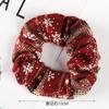 Estilo K de Adereço de Cabeça para Halloween Tecido Anel de Cabelo de Intestino Grosso Anel de Cabelo Listrado de Floco de Neve de Natal Bola Fofa Anel de Intestino Grosso