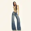 25º Look do Dia! Calça Jeans Wide Leg Estilo Americano, Cintura Alta, Caimento Solto, Emagrecimento, Estilo Preguiçoso, Calça Reta Fluida Comprimento Total.