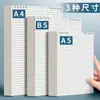 Cuaderno recargable A54 engrosado, Cuaderno B5 de tapa lateral con múltiples agujeros, rayado, cuadriculado, liso, cuaderno de espiral