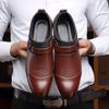 Zapatos de Cuero para Hombre 2026 Casual Punta Fina Sin Cordones Formales de Negocios Moda Talla Grande Exportación Transpirables Antideslizantes de Caña Baja