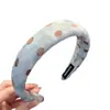 Novedad Primavera/Verano 2026 Diadema Francesa de Lunares Retro con Cabeza de Calavera Azul Fresca