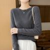 Camiseta Térmica de Lana para Mujer 2025 Otoño e Invierno Nuevo Estilo Ropa Interior Tallas Grandes Suéter de Punto de Lana para Mujer