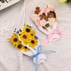Tarjeta de felicitación tridimensional con lazo de ramo estampado en caliente transfronteriza Día de San Valentín Navidad bendición agradecimiento regalo mensaje tarjeta pequeña