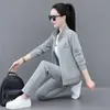 Cárdigan Pájaro Carpintero Traje Deportivo para Mujer Primavera y Otoño Nueva Moda Estilo Extranjero Rejuvenecedor Versátil Traje de Correr Conjunto de Tres Piezas