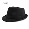 Sombrero estilo Shanghái para hombre, Primavera y Verano, Pequeño Fedora Retro Británico, Sombrero Clásico Simple Negro de Caballero, Sombrero de Jazz para Mujer