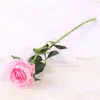 Ramo de Flores Artificiales de Rosa de Plástico Individual Ramo de Boda Decoración para el Hogar y la Oficina Flor