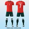 Conjunto de Uniforme de Fútbol para el Mundial Camiseta Personalizada de Portugal Niños de Preescolar Niños Uniforme de Entrenamiento para Niños Selección Nacional Fútbol