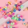 Colorido Docinho Desenho Animado Letras Inglesas Cor Mista Feito à Mão DIY Colar Brincos Acessórios de Argila Macia Joias com Contas Contas Soltas Fábrica