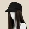 Sombrero de Montar Plano Retro Japonés Simple Unisex Otoño Casual Versátil Adelgazante Facial Gorra de Repartidor de Periódicos de Gama Alta