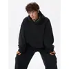 Conjunto de Sudadera con Capucha de Color Sólido de Peso Pesado Estilo Casual para Hombre, Temporada de Primavera, Marca de Moda Oversize, Corte Holgado para Adolescentes, Conjunto Fresco y Elegante