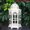 Suporte de Vela Retrô Europeu Lanterna à Prova de Vento Arte em Ferro Oca de Chão Mini Lanterna Estilo Casa Americana Ornamento de Iluminação para Caminho de Pátio