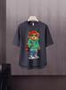 2024 Novo estilo americano Trendy Brand Carta estampada camiseta de manga curta Masculino Summer Ins Trendy Brand Loose Casual Top