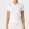 Nueva Camiseta Deportiva de Verano para Mujer, Polo Casual de Golf con Cuello, Elástico, Transpirable, Ligero, Ropa de Tenis, Mangas Cortas