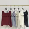 Outono e Inverno Estilo Coreano Elegante Slim Ombro Único Andy Veludo Tricô Base Camada de Cima