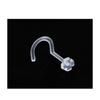 Aretes Acrílicos Transparentes Transfronterizos al por Mayor Amazon Spot Barra Roscada Invisible Aretes de Estudiante Joyería para Perforaciones