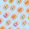 Nail Art Casual Nube Arcoíris Sol Caliente Tulipán Uñas de Manicura Portátiles Dulce Fresco Estilo Parche de Uña Postiza