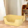 Caja de arena grande cuadrada para gatos, inodoro para gatos semicerrado, caja de arena anti-salpicaduras, caja de arena integrada para gatos, venta al por mayor de arena para gatos