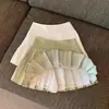 Ropa Infantil Primavera y Otoño 2026 Falda Blanca Plisada de Corte A de Cintura Alta con un Diseño Elegante para Niñas, Falda Corta para Niñas de 6 Años