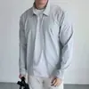 Nueva Chaqueta Azul Marino para Primavera y Otoño sin Arrugas con Cuello para Jóvenes, Chaqueta de Cuello Versátil de Corte Delgado para Negocios Casual