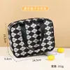 Bolsa de Cosméticos Estilo Británico de Gran Capacidad Impermeable Portátil Moda Bolsa de Cosméticos Bolsa de Almacenamiento Bolsa Portátil para Salir Cosméticos al por Mayor