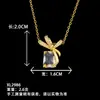 Collar para Mujer Transfronterizo Popular Collar de Perlas con Lazo Diseño de Nicho Versátil No se Desvanece Accesorios de Acero de Titanio de Gama Alta