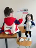 Jaqueta Feminina 2026 Outono Novo Estilo Top com Capuz Casual Infantil Roupas de Outono Estilosas Jaqueta Corta-vento para Menina