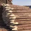 Pila de abeto hincado de pilotes poste de asentamiento de pilotes exterior ingeniería de ríos topografía valla tronco poste de soporte de árbol abeto madera redonda 4 metros