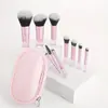 Nuevo Set de Mini Brochas de Maquillaje para Principiantes de 10 Piezas Mango de Cristal Portátil Brocha para Base Brocha para Sombra de Ojos Viene con Bolsa para Brochas