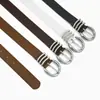 Cinturón para Mujer Piel PU Simple Negro Moderno Decorativo Versátil con Vestidos Jeans Cinturón de Cuero