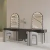 Estúdio Fotográfico Vestido de Noiva Simples Penteadeira de Maquiagem com Luz Cor Maquiagem Salão de Beleza Estúdio Maquiador Profissional Mesa de Maquiagem