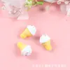 Resina simulación tres dimensional cono de helado pegamento de crema gota de pegamento funda para teléfono móvil aretes collar accesorios para joyería diy