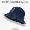 Nuevo Sombrero de Pescador Vaquero de Oso Japonés de Primavera y Verano para Mujer Sombrero de Cubeta de Sombrilla para Cabeza Grande Sombrero de Cubo Pequeño Vintage para Rostro