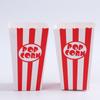 Caixa dobrável de pipoca de fábrica em estoque atacado cinema festa quadrado caixa de embalagem de barril de pipoca papelão branco