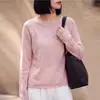 Suéter de Punto de Tencel con Lentejuelas para Mujer, 26 Estilos, Corte Holgado, Cuello Redondo, Dobladillo Enrollado, Manga Larga Raglán, Suéter Pulóver de Lino