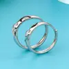 Anillo Sencillo de Amor para Pareja para Hombres y Mujeres Regalo del Día de San Valentín Moda Anillo Abierto con Goteo de Pegamento Anillo de Par en Forma de Corazón